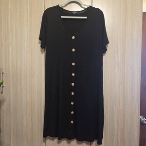 Black Button-Down Dress